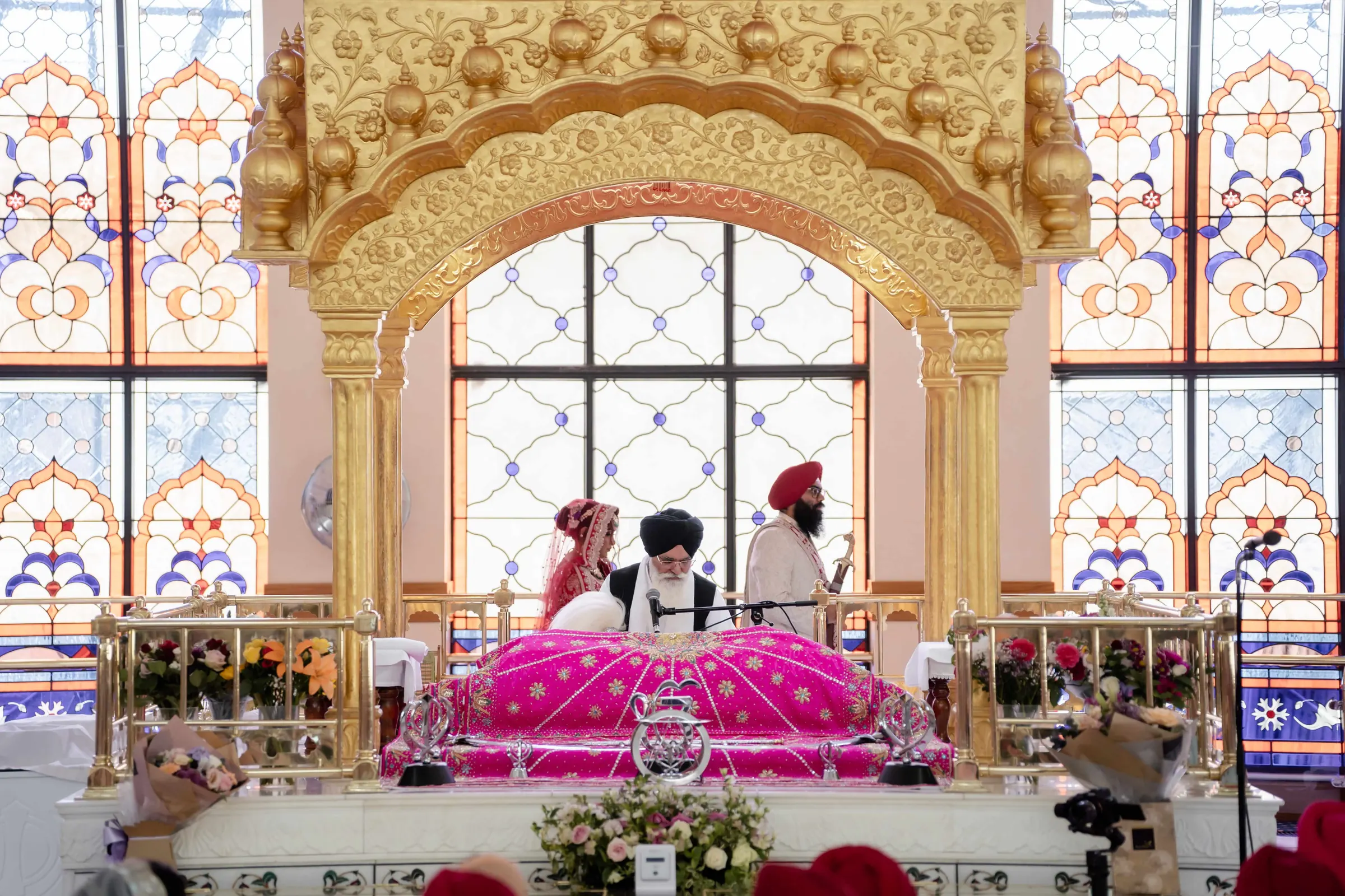 A Sikh couple during their Anand Karaj