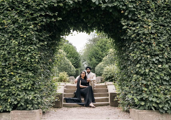 Indian wedding couple portrait